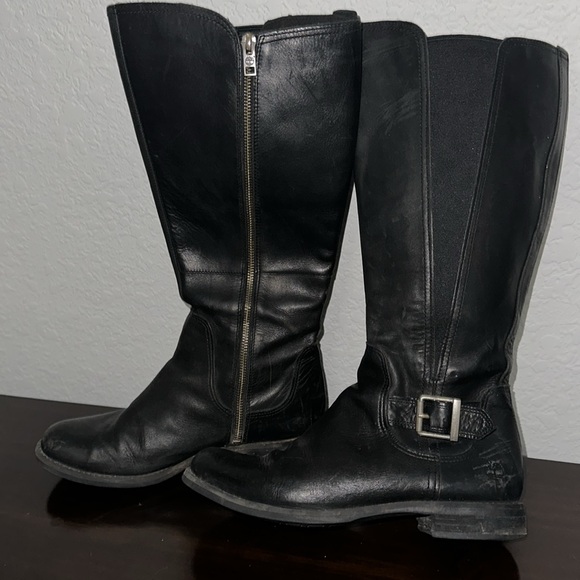 Timberland Earthkeeper Savin Hill Tall Riding Boots Black Leather W 8.5 A124T - Picture 6 of 7